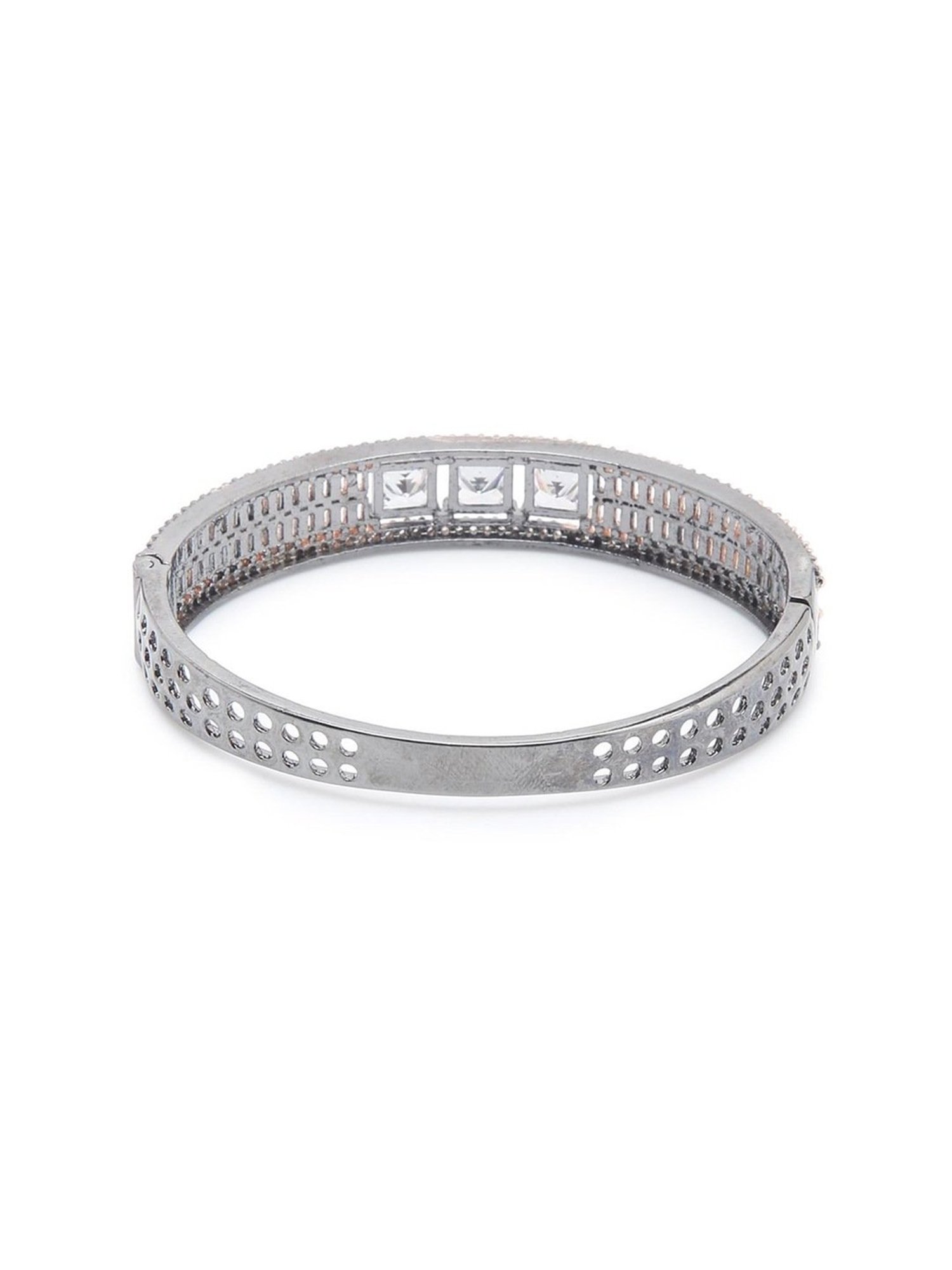 YouBella Jewellery Celebrity Inspired Silver-Plated American Diamond Classic Bracelet