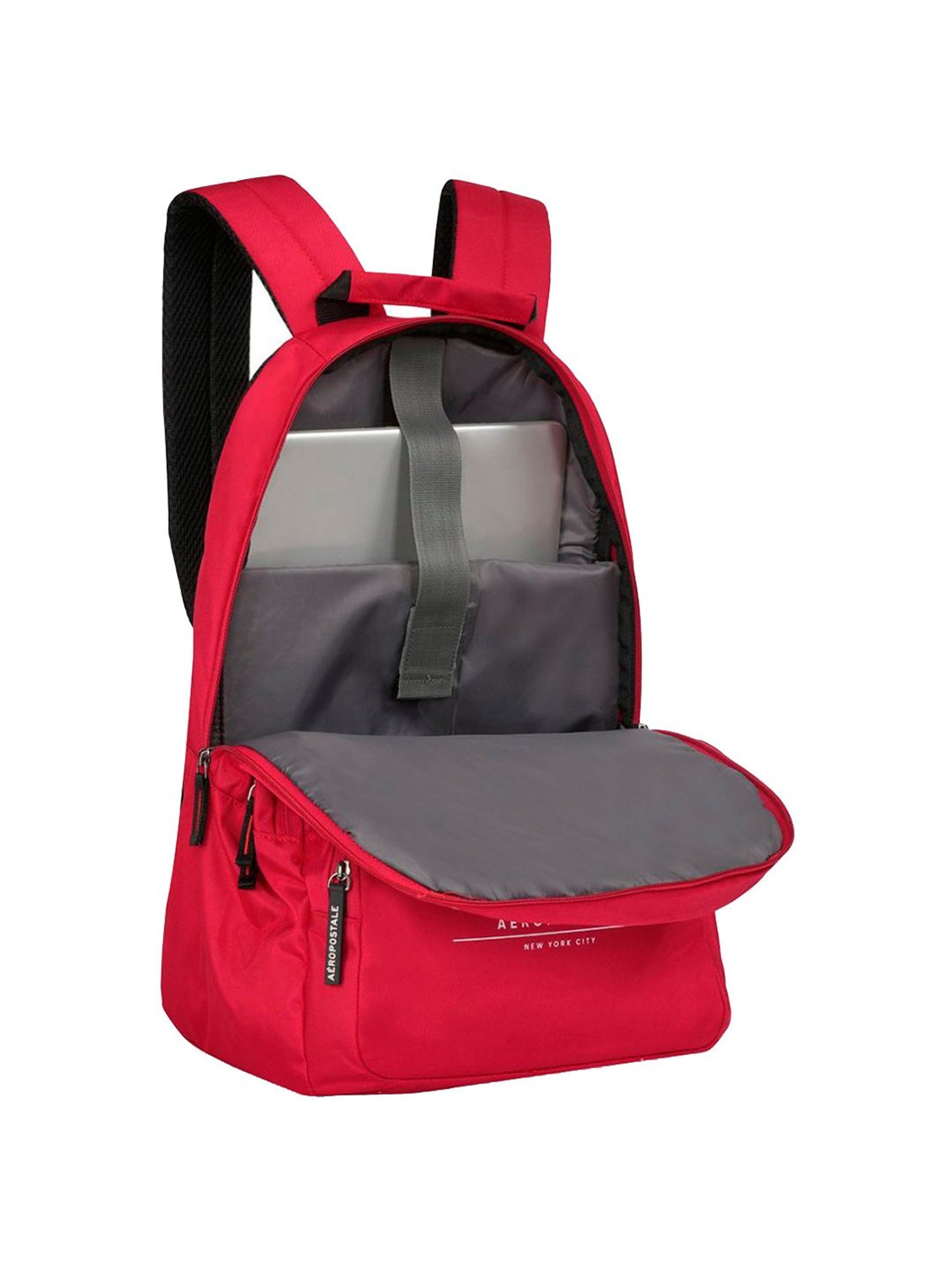 Aeropostale Wilton Red & White Polyester Color Block Laptop Backpack