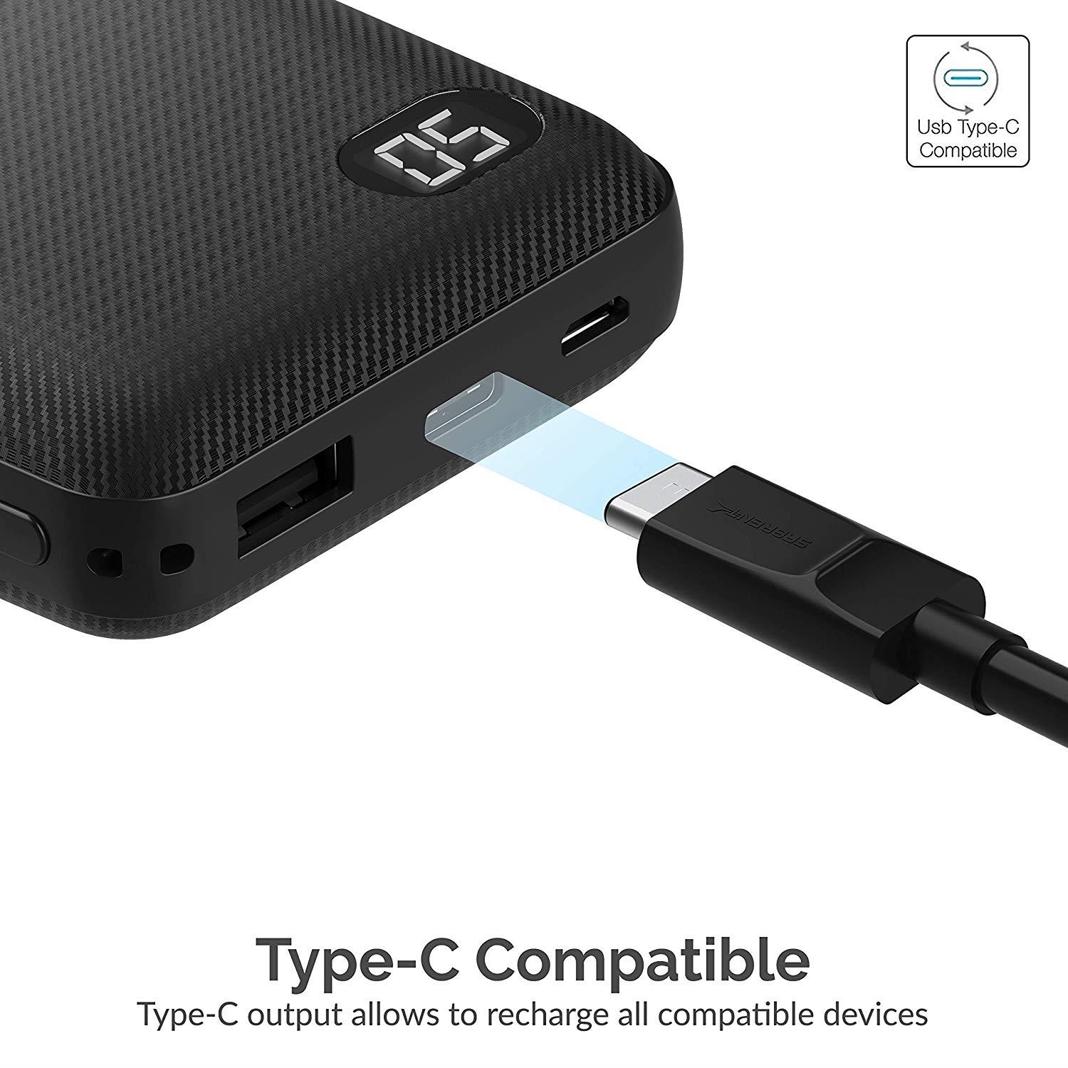 Sabrent 10000 mAh Mini Power Bank Portable Charger - One Cable Solution (PB-YS10)