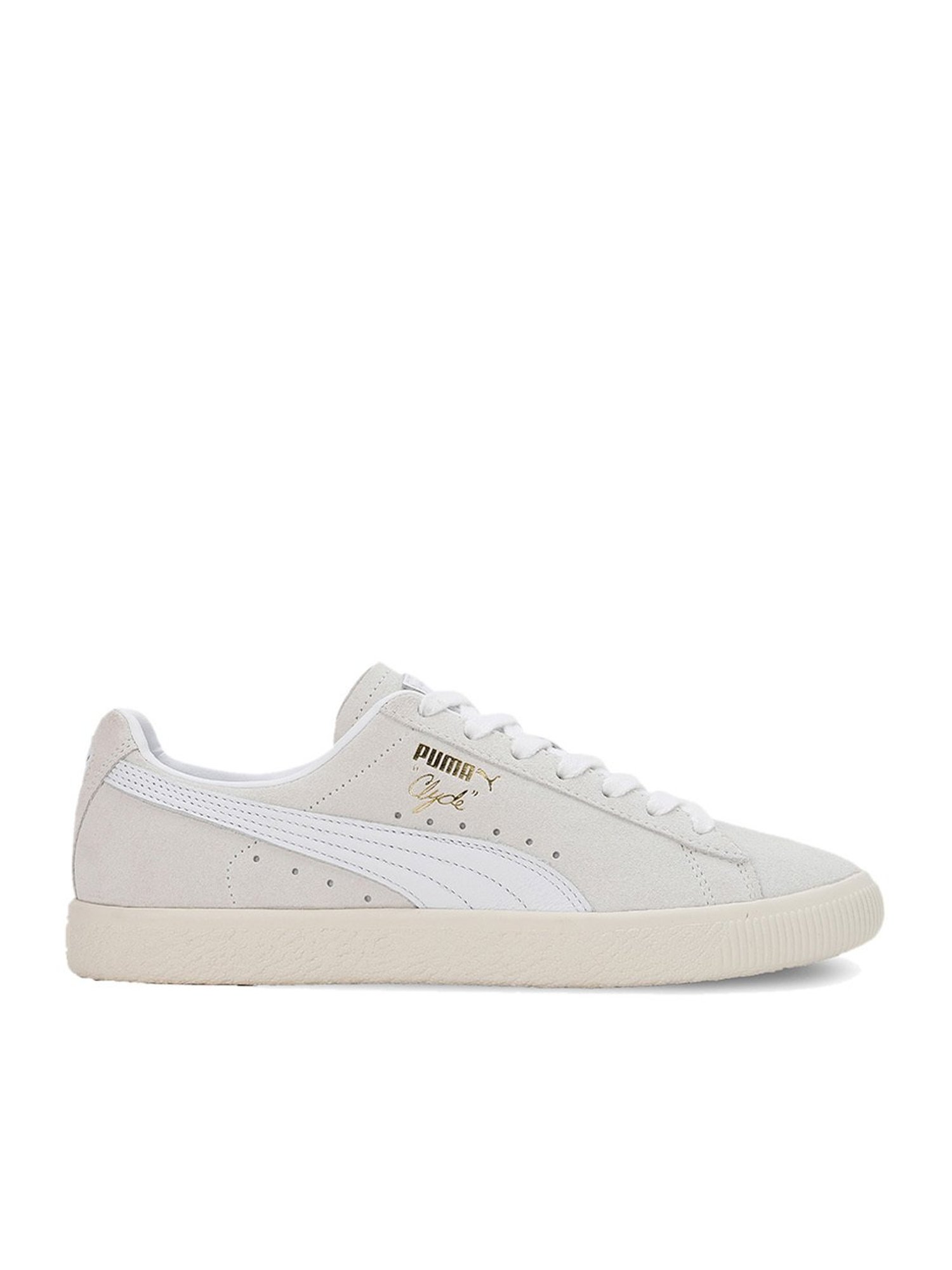 Puma Men's Clyde PRM Off White Casual Sneakers