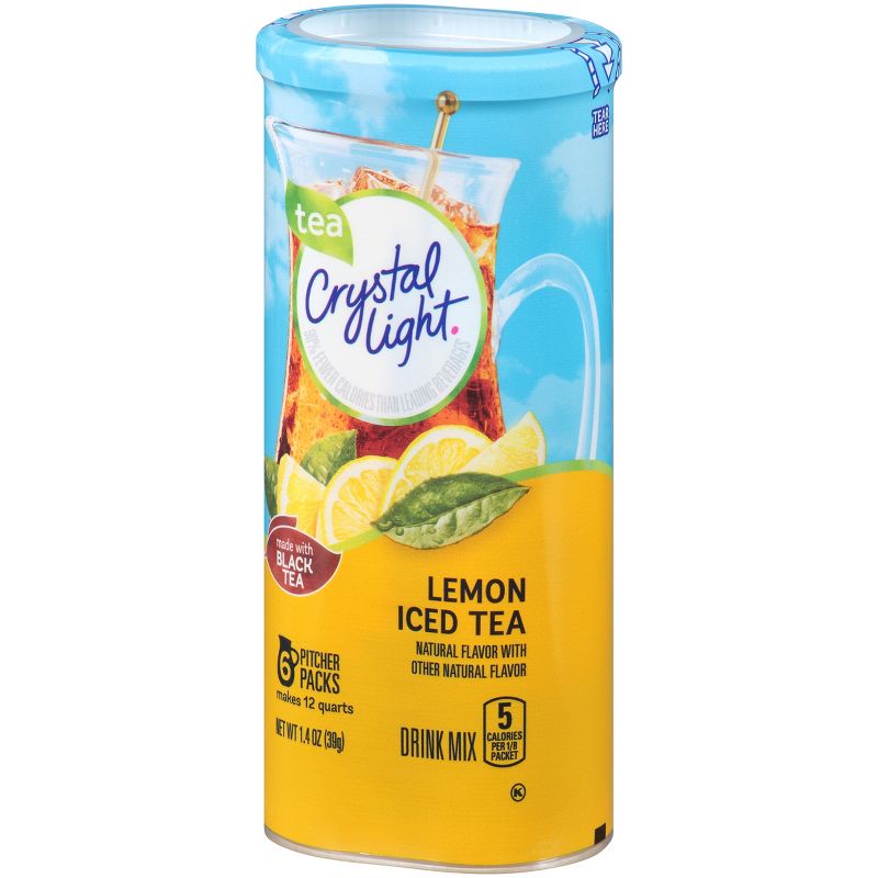 Crystal Light Natural Lemon Iced Tea Drink Mix - 6pk/0.233oz Pouches