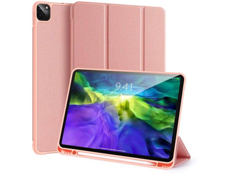 Leather Case for Pro 12.9 2020/2018,Trifold Smart Case with Auto Sleep/Wake,Slim Cover with Stand Pen Holder Soft TPU Back Cover,Support wireless Charging