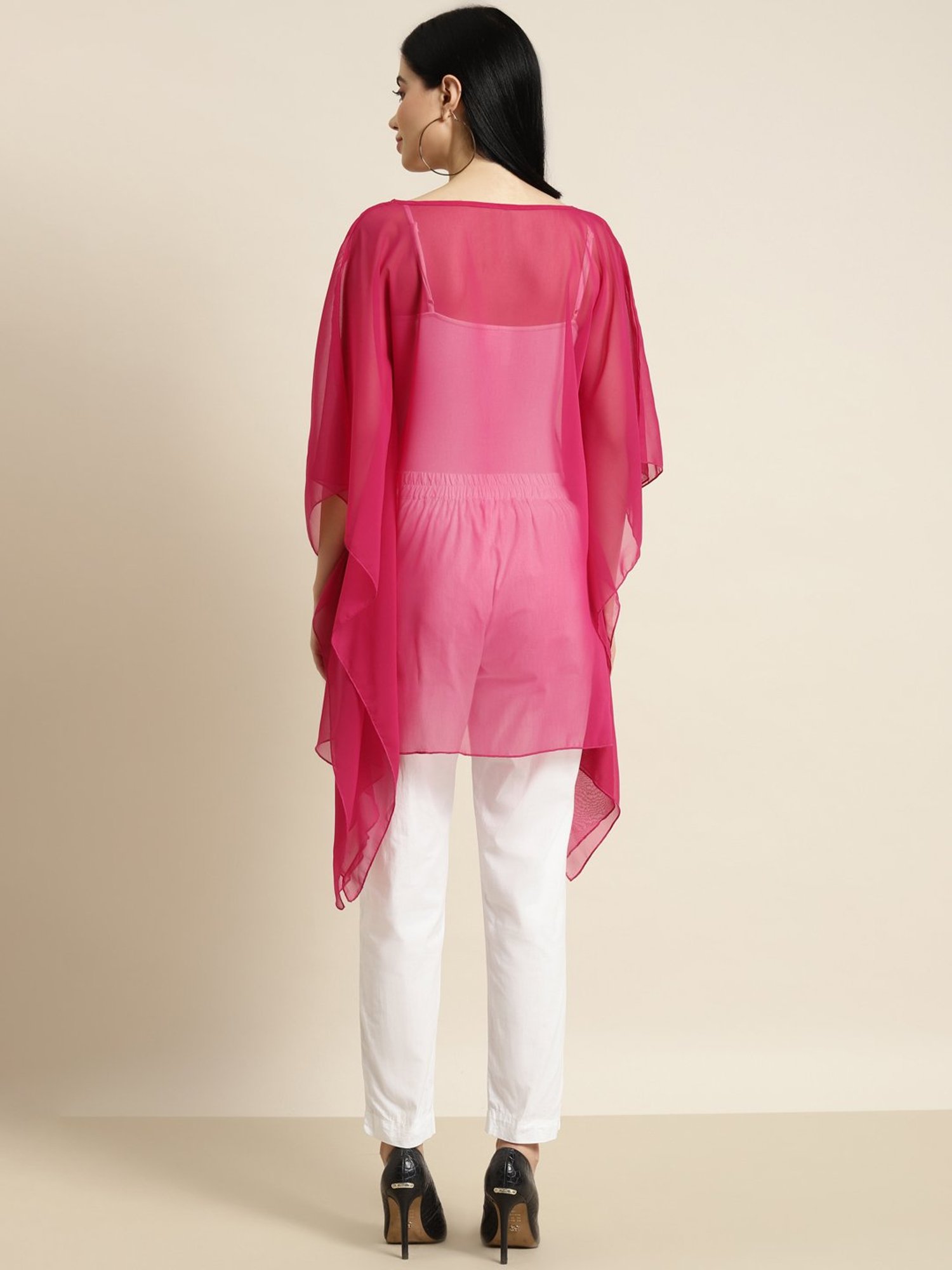 Qurvii Pink Kaftan Top