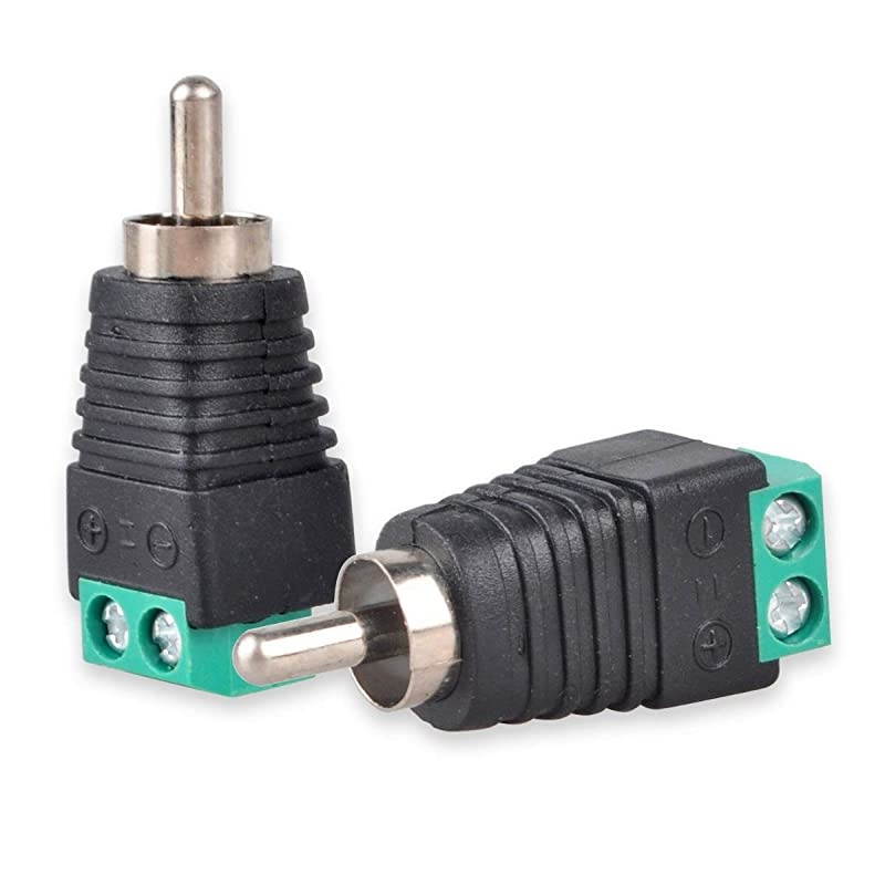 RCA Connector,  10-Pack Phono RCA Male & Female Plug to AV Screw Terminal Audio/Video Connector Adapter for CCTV Security Camera System