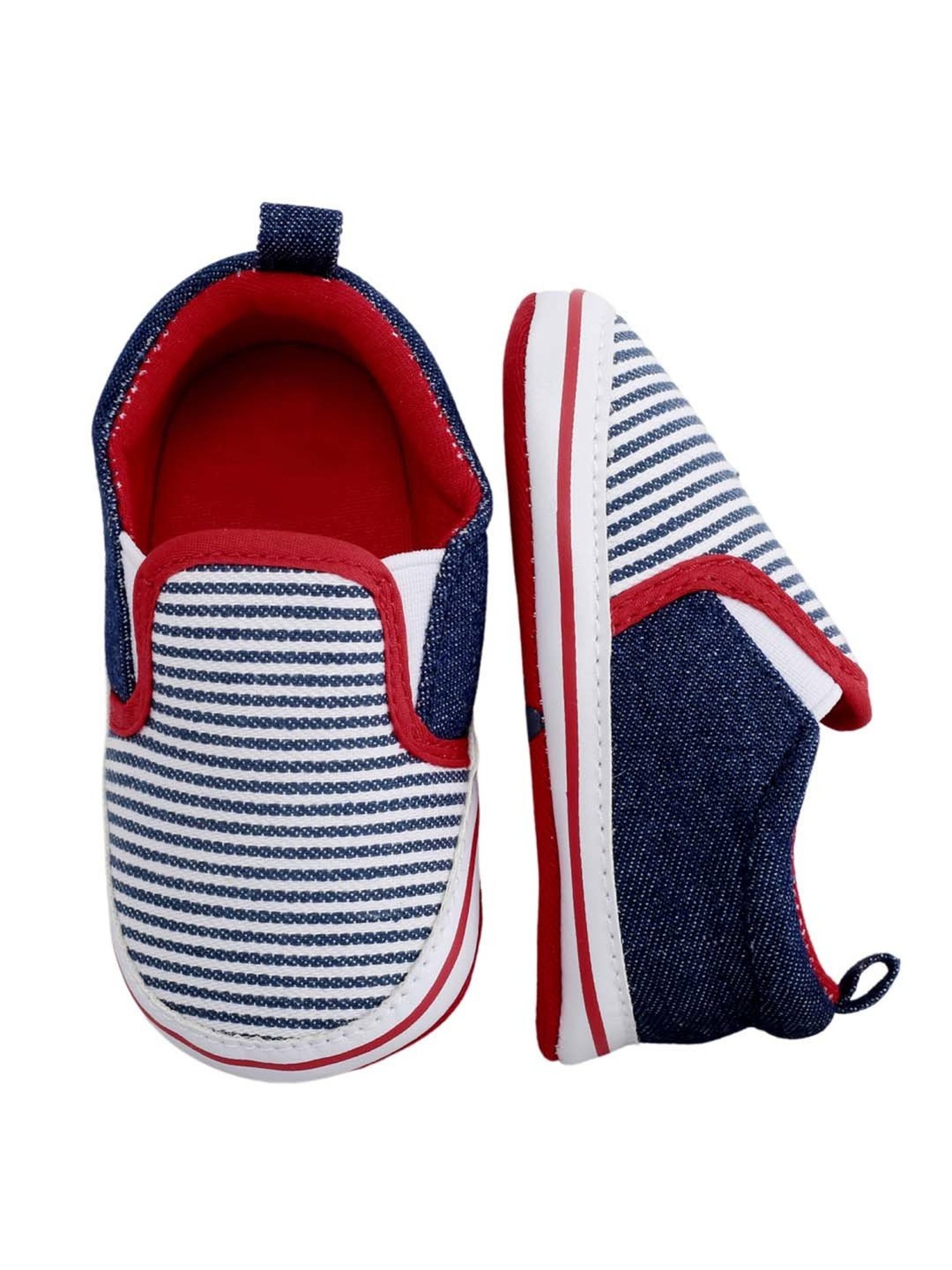 Baby Moo Kids Brown & White Velcro Shoes