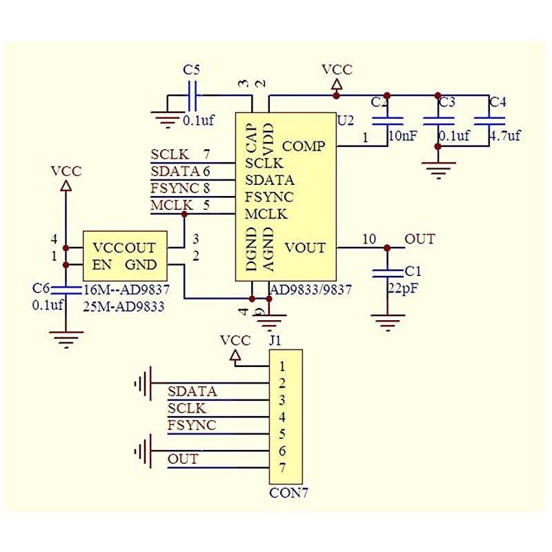 AD9833 Sine Square Wave DDS Signal Generator Programmable Microprocessors Serial Interface Module 1Pcs