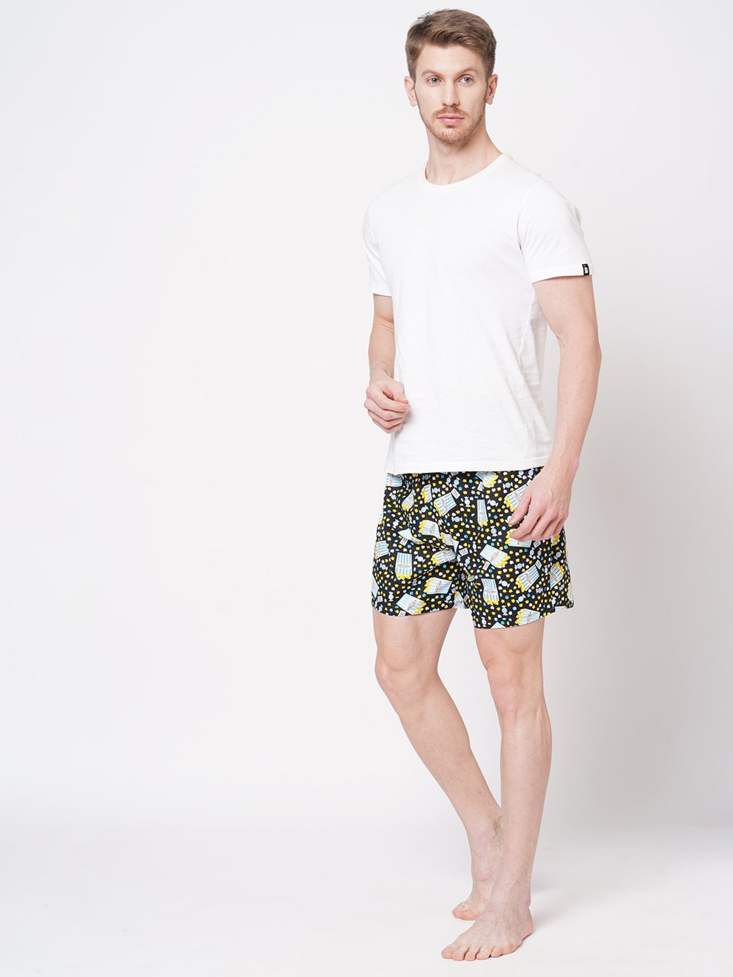 Fitz Black Printed Cotton Boxers