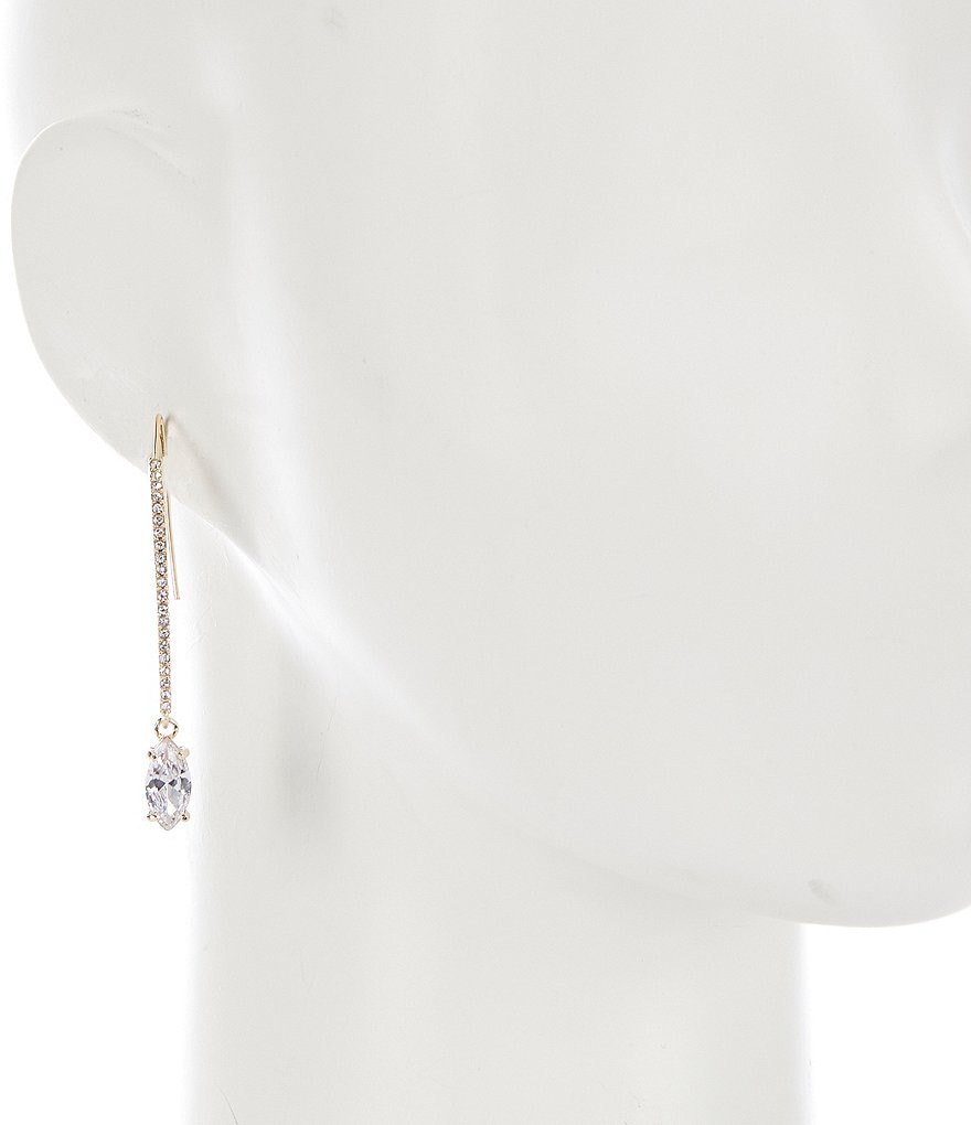 Gemma Layne Crystal Pave Navette CZ Drop Earring