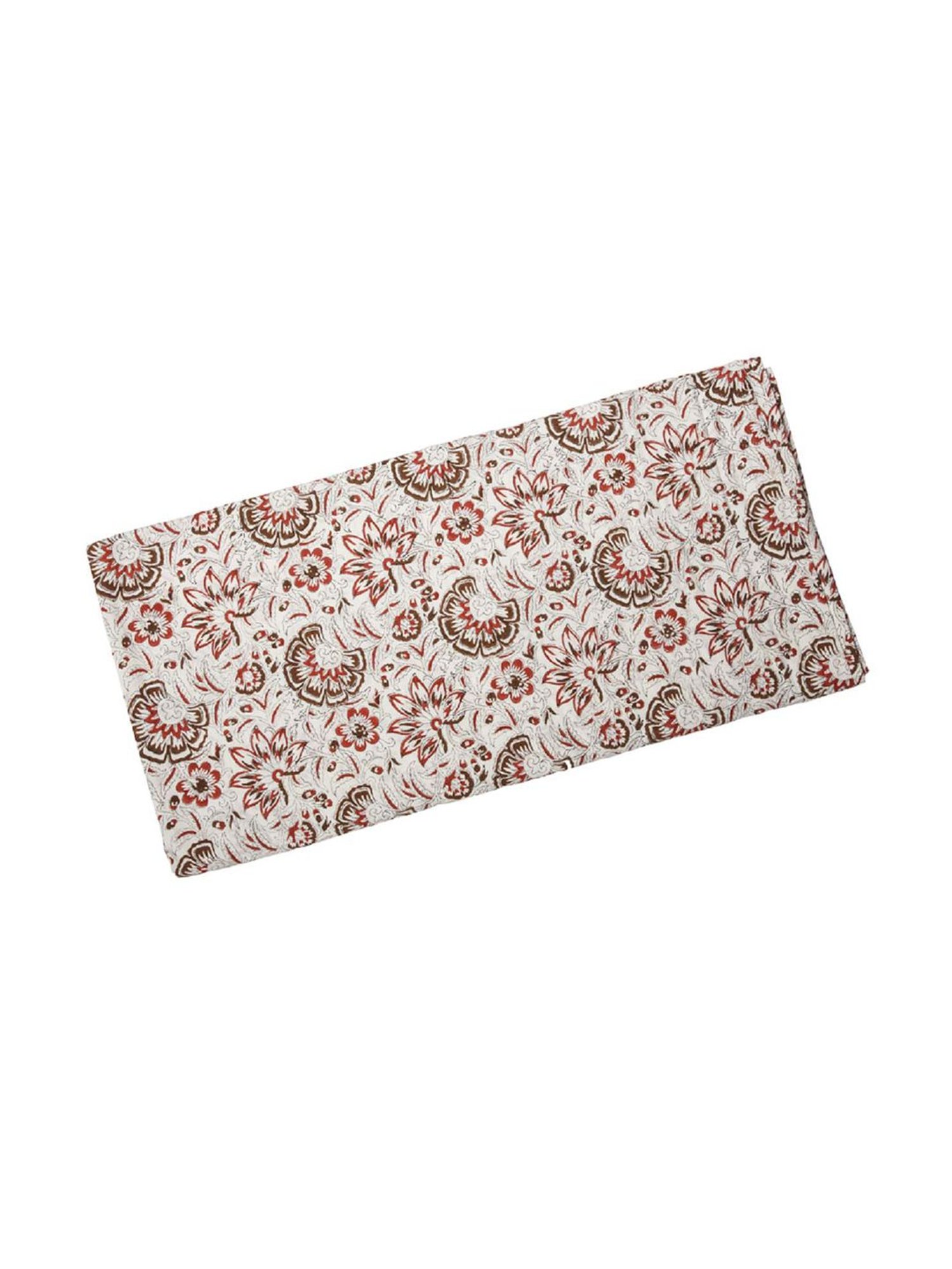 Fanusta Manzhar Off White 200 TC Hand Block Printed Bed Sheet Set