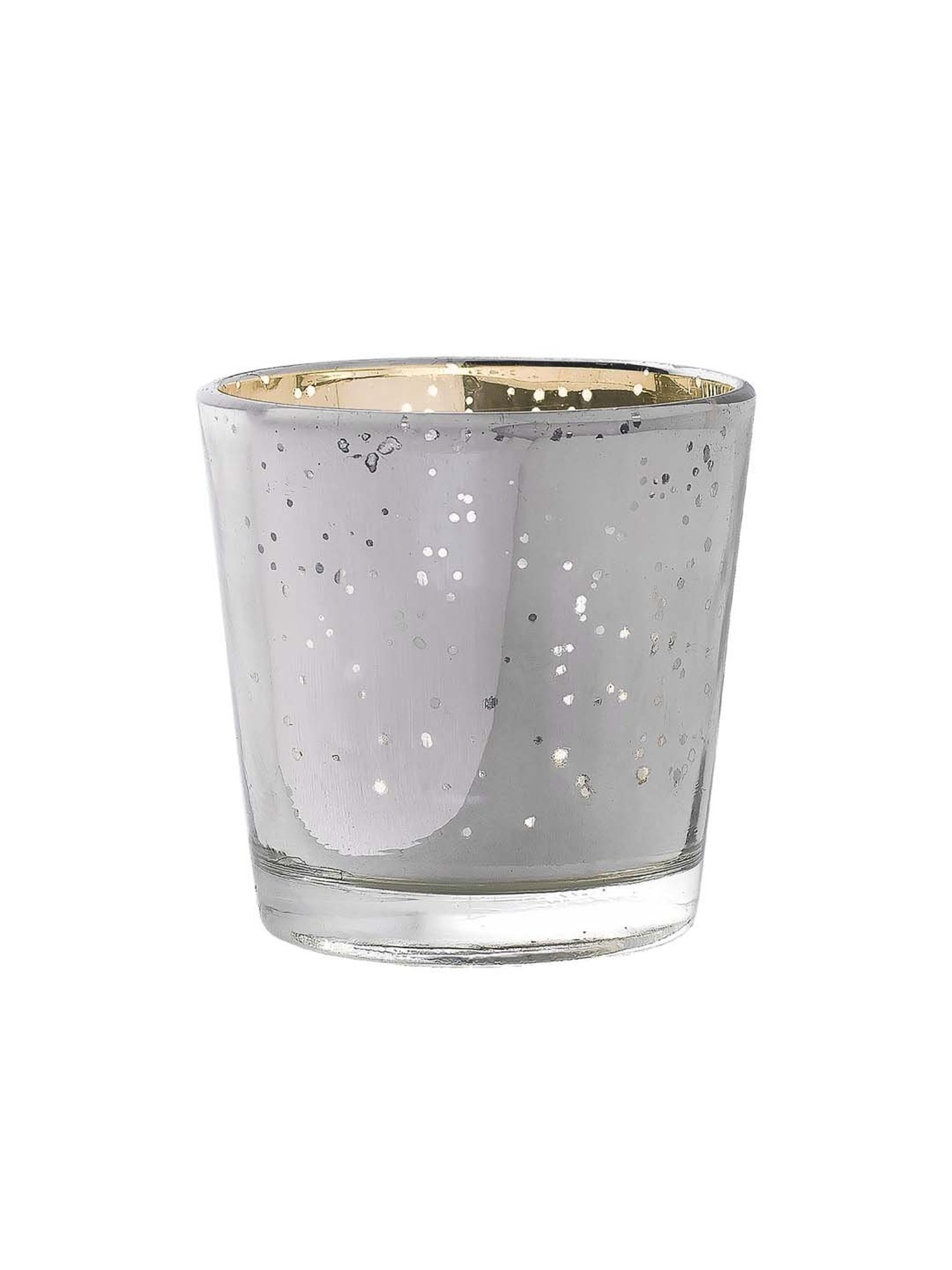 Homesake 'Christmas' Silver Glass Candle Holder With Tea Light - Set of 6