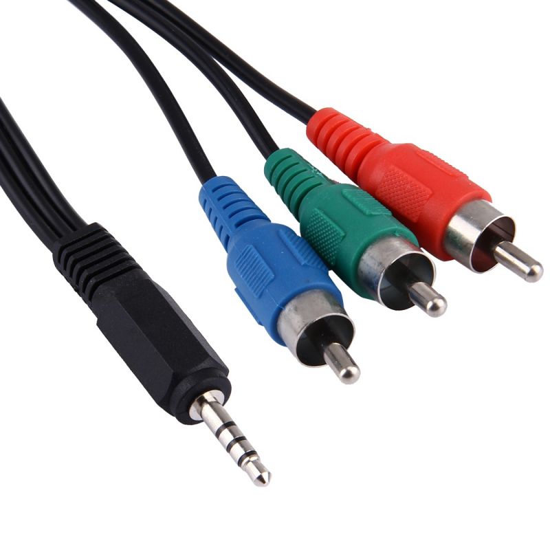 Component Video Cables with Audio 12 Feet Gold Plated RCA to RCA Supports 1080i