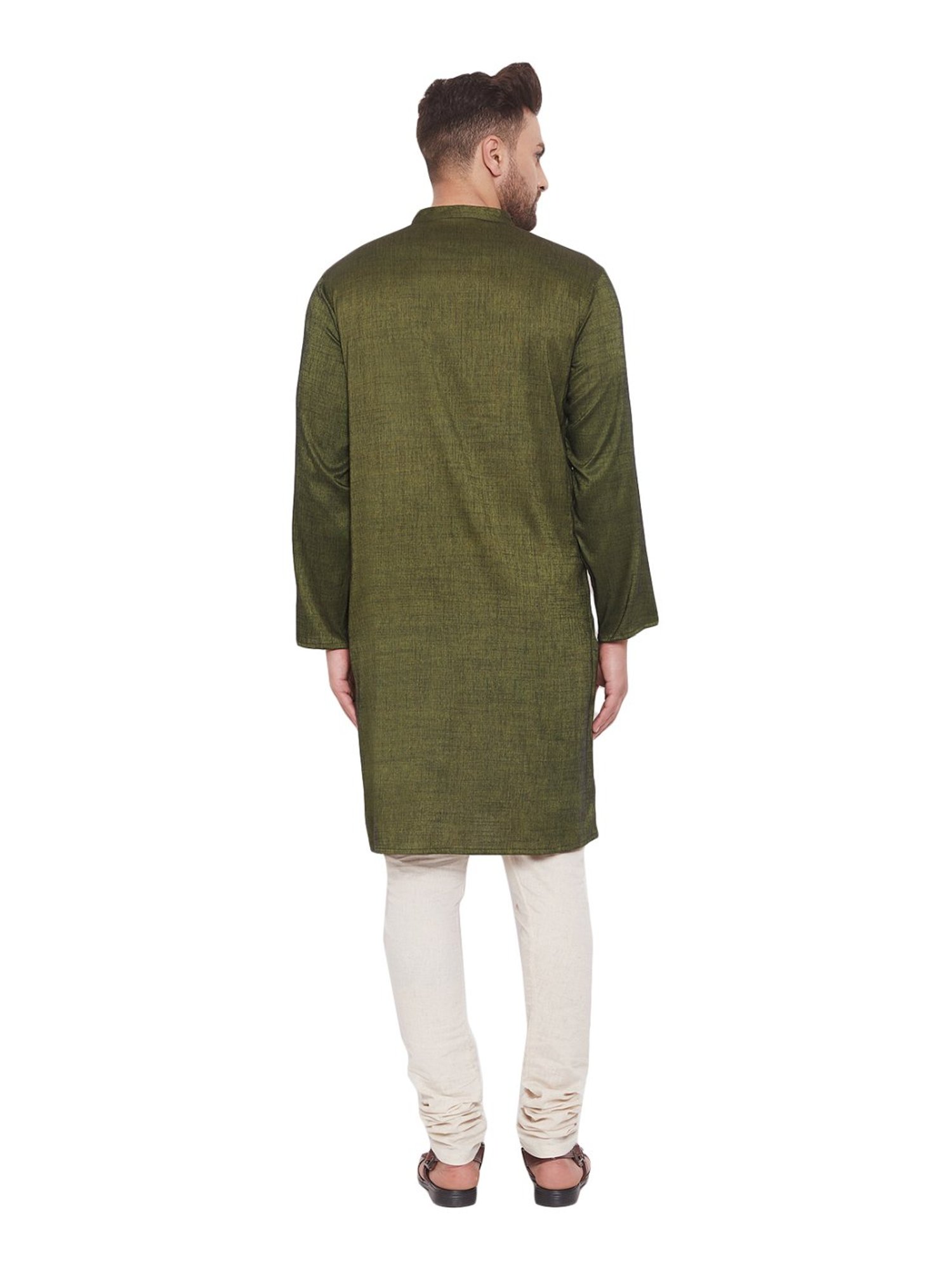 Even Olive Green Regular Fit Kurta