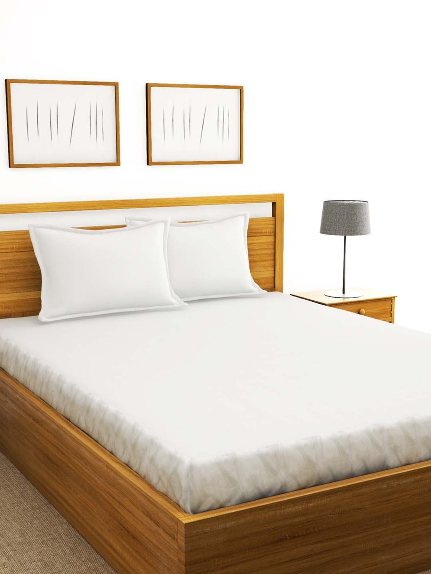 Bianca Cool Shield White Microfibre Anti-Bacterial Mattress Protector with Elastic Edges - Set of 1