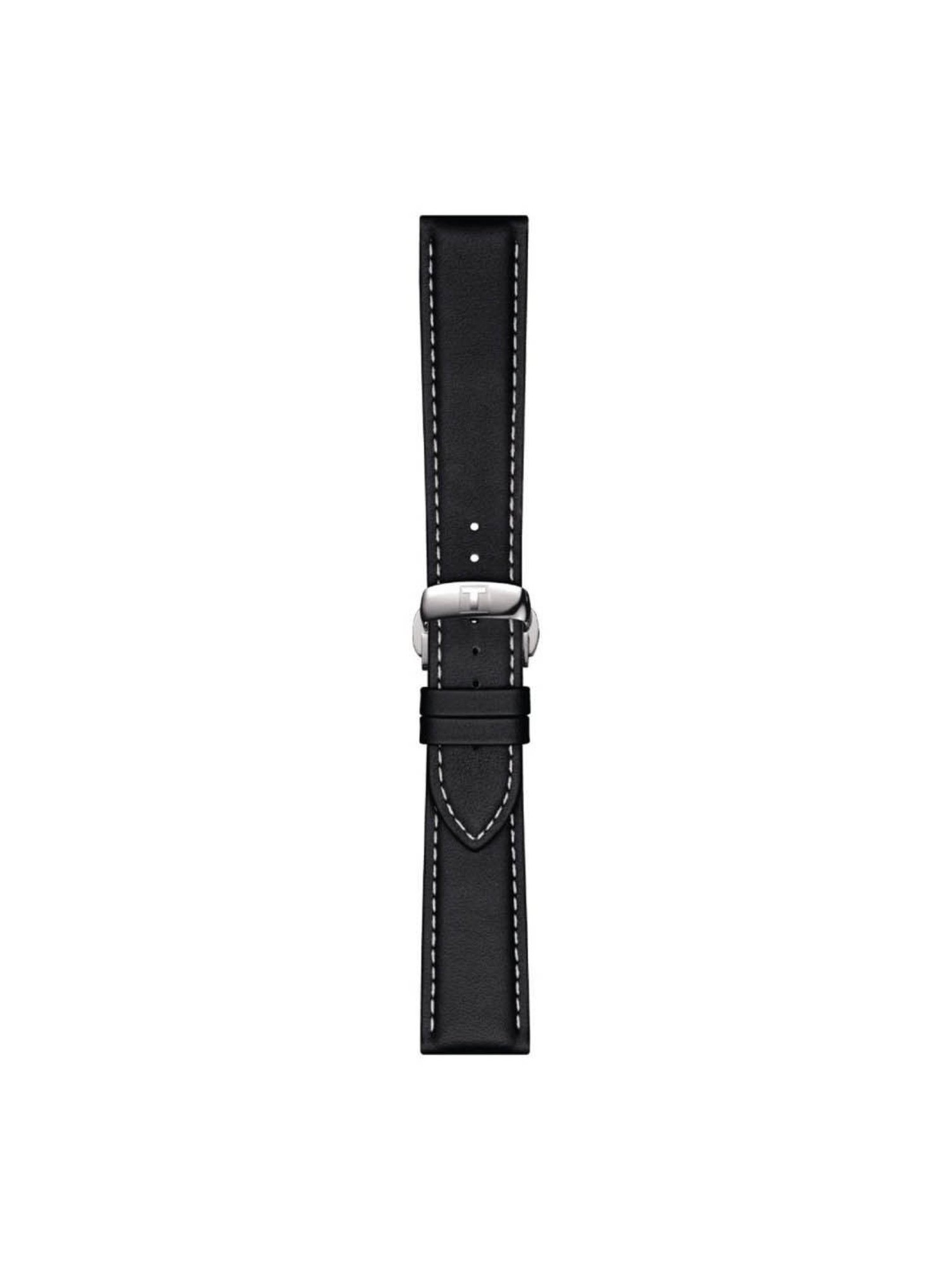 TISSOT Official T852044599 Black Leather Watch Strap Lugs 21 mm