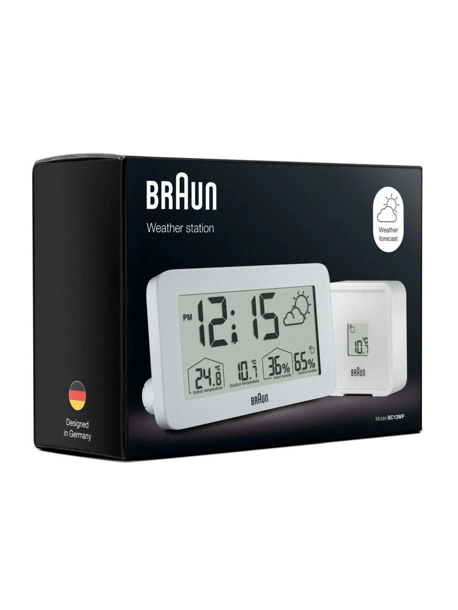 Braun White Classic Analog Alarm Clock