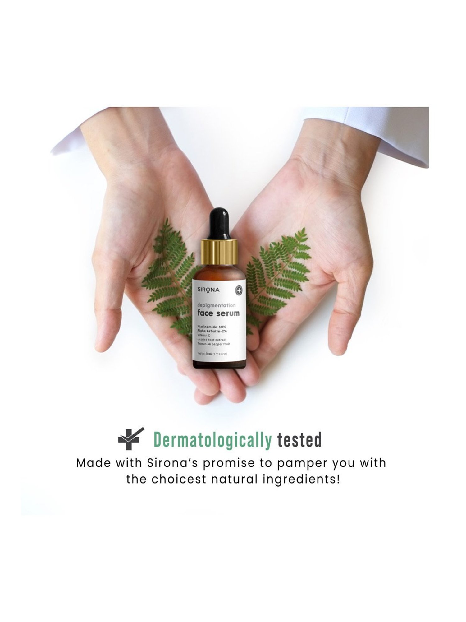 Sirona Depigmentation Face Serum with Natural Exfoliating Face Wash