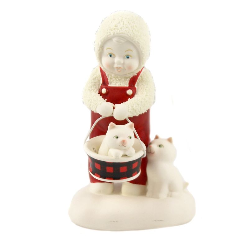 Dept 56 Snowbabies 4.75" Make Room For Me Kittens Cat Christmas  -  Decorative Figurines