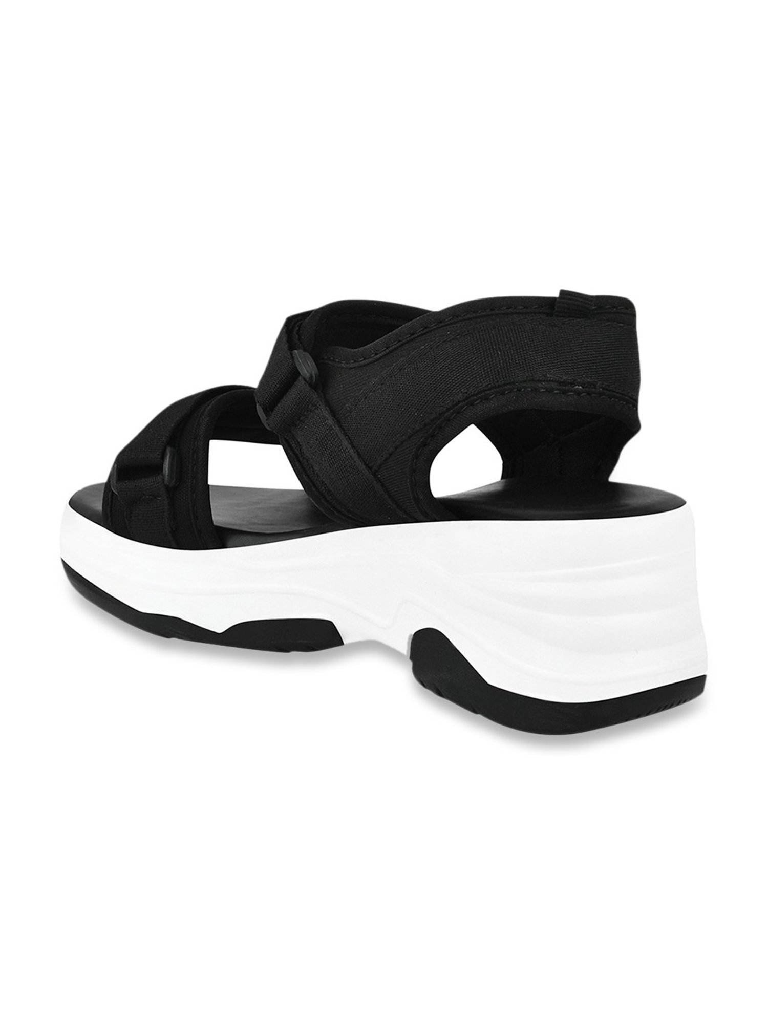Shoetopia Women's Black Floater Wedges