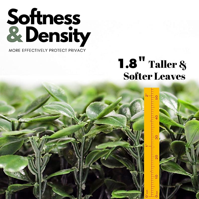 12pc Boxwood Artificial Topiary Privacy Fence Panels for Outdoor Indoor Decors .Use as Faux Greenery Backdrop,Privacy Screen (20" x 20") (12InBox, Boxwood)