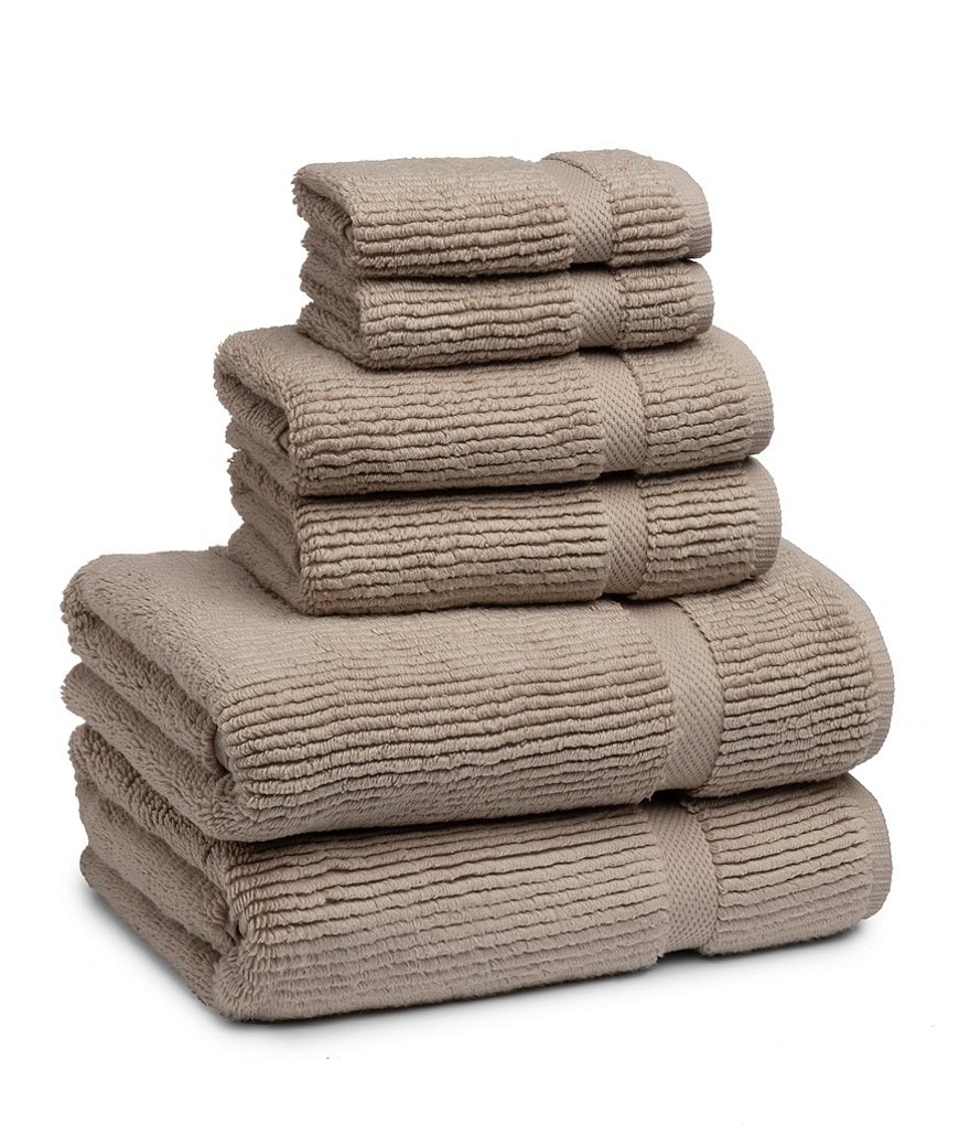 Kassatex Mateo Ribbed Zero-Twist Bath Towels