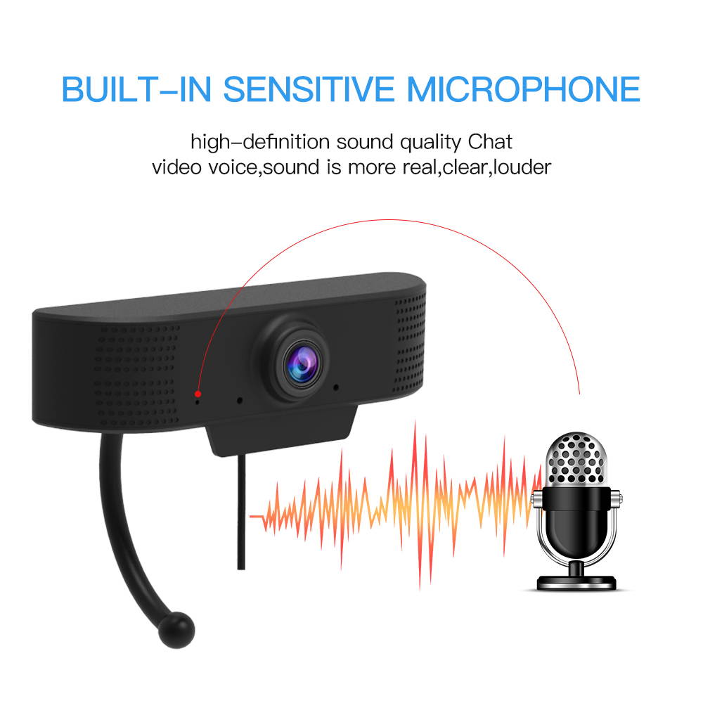 USB HD Webcam, HD Webcam 1080P, Pro Streaming Web Camera with Microphone, Widescreen USB Computer Camera for PC Mac Laptop Desktop Video Calling