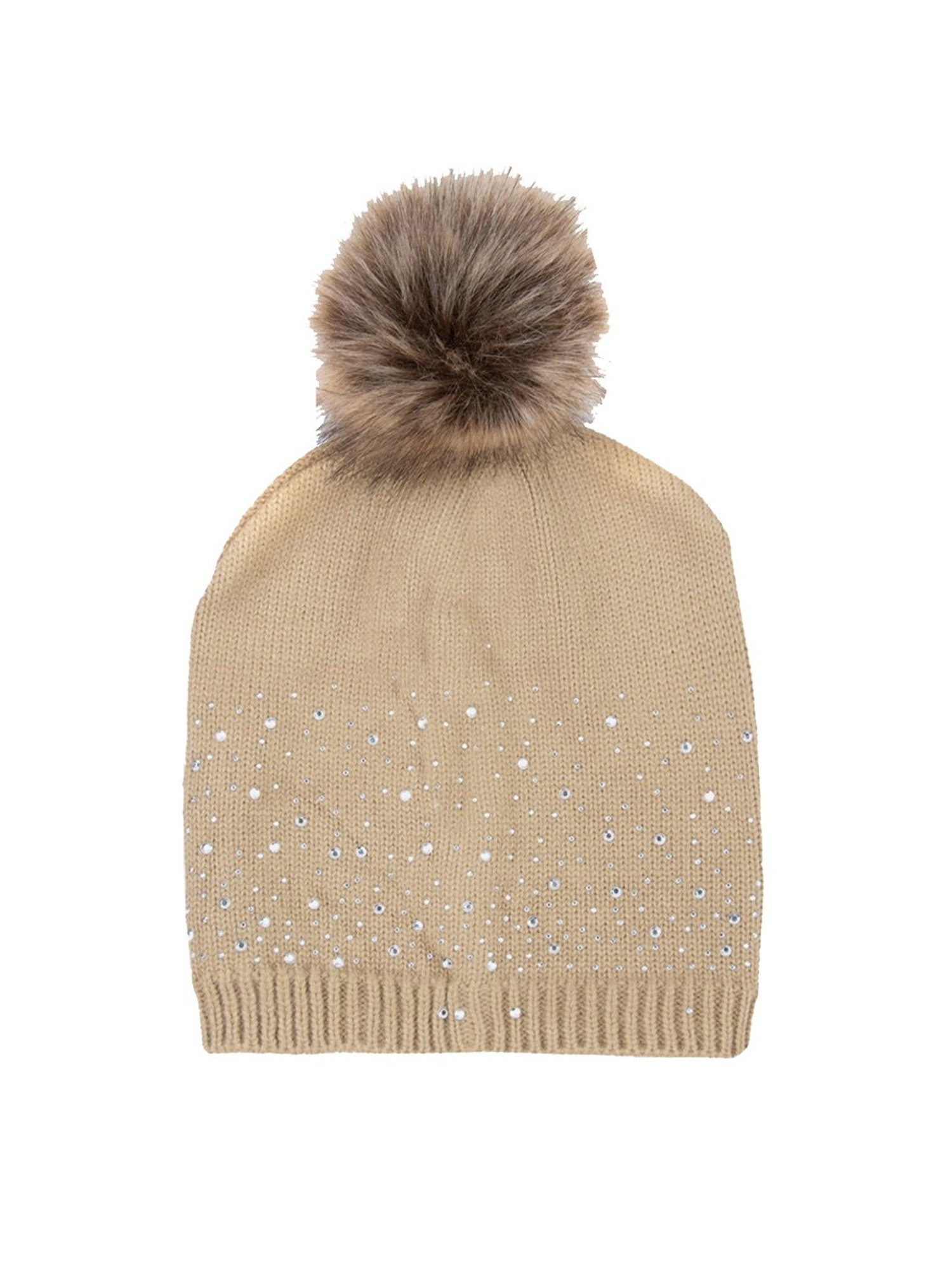 Kazo Beige Embellished Beanies