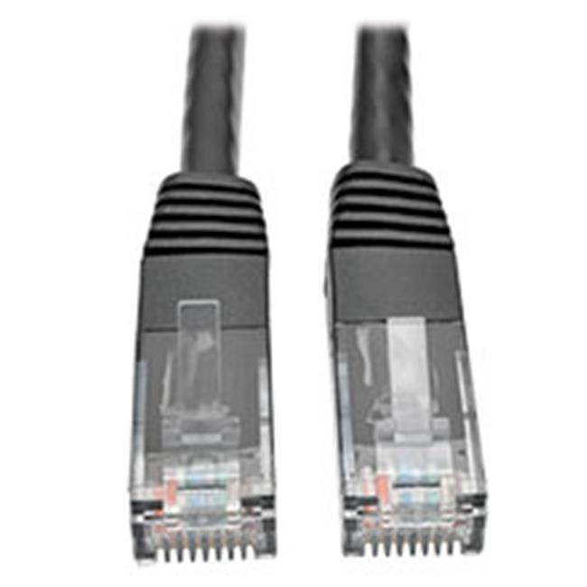 Tripp Lite N200-001-BK 1 ft. CAT6 Patch Cable Male-Male Black Gigabit Molded UTP PVC RJ45 550 mHz