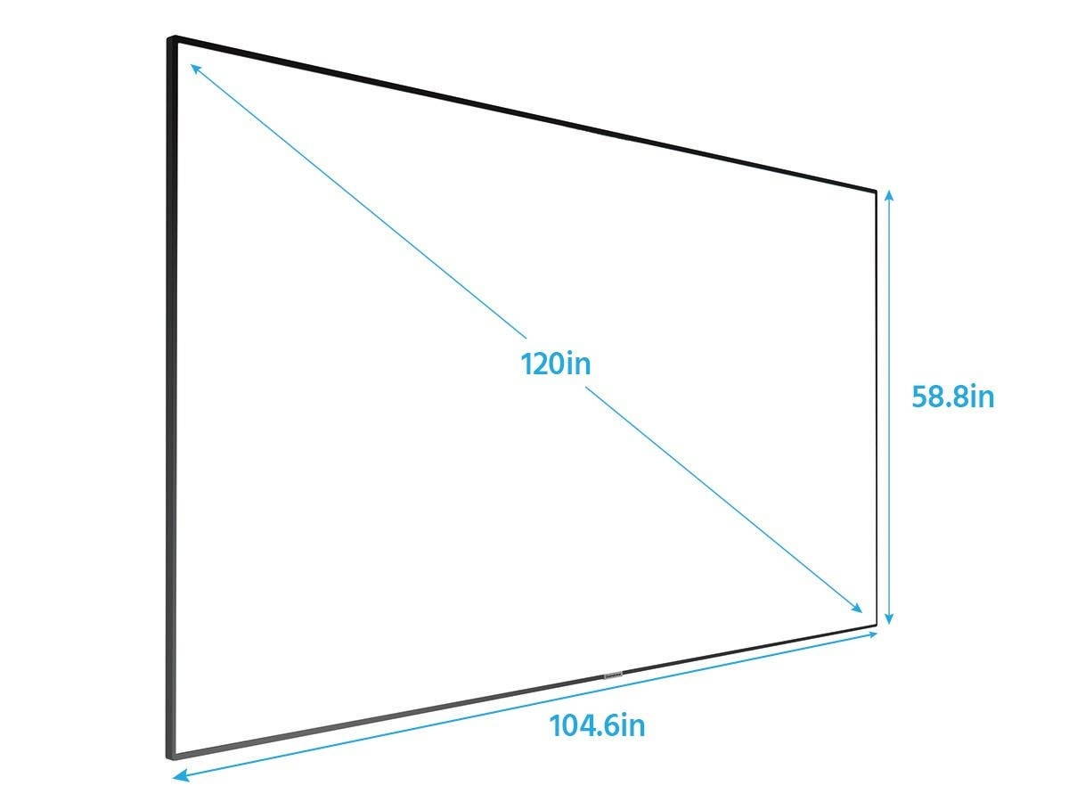 Monoprice 4K Fixed Frame Projection Screen Display - 120in, ISF, Ultra HD, 16:9, No Logo Ideal For Home theater, Business, Movies, Presentations