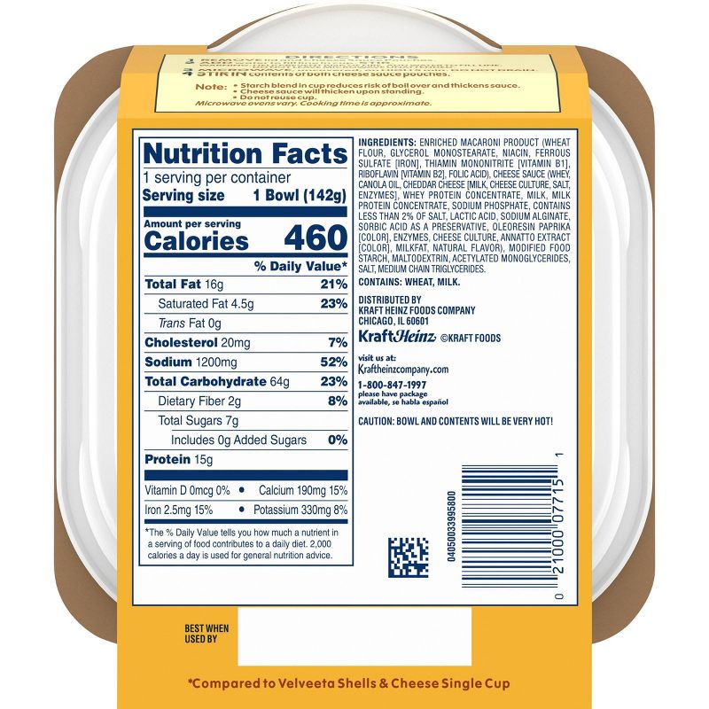 Velveeta Mac & Cheese Bowls Original - 5oz