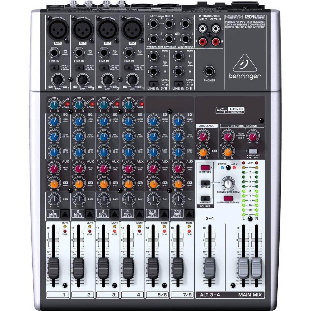 Behringer XENYX 1204USB - 12-Input USB Audio Mixer