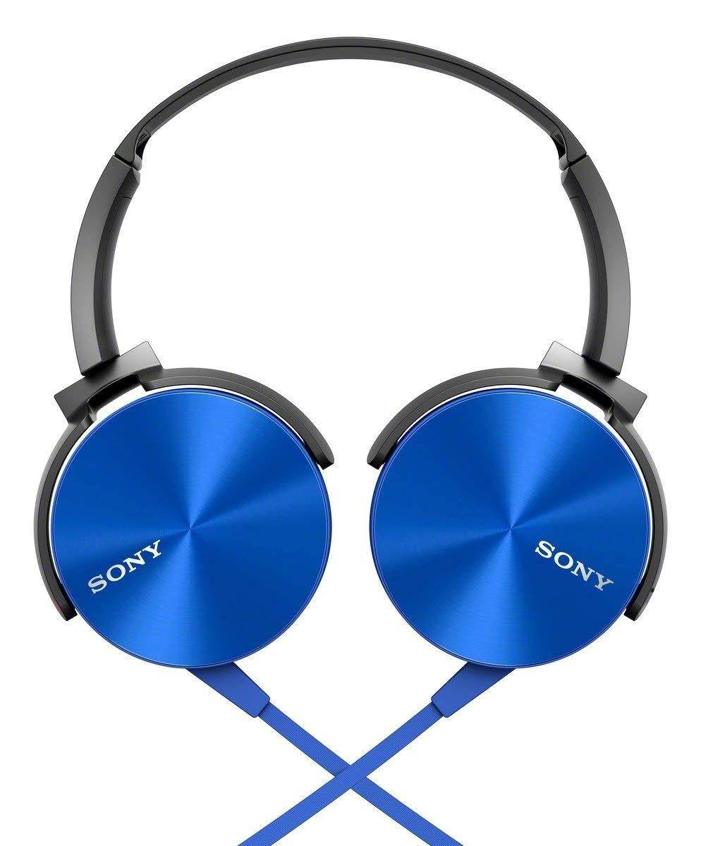 Sony MDR-XB450AP Extra Bass Headphone - Blue (International Version U.S. warranty may not apply)