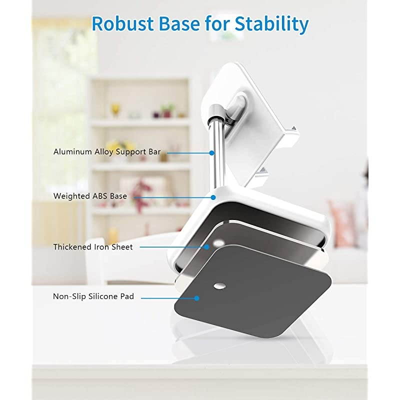 Cell Phone Stand Height Angle Adjustable Phone Stand Desktop Sturdy Aluminum Metal Phone HolderCompatible with iPhoneiPadKindleMobile PhoneTablet413in