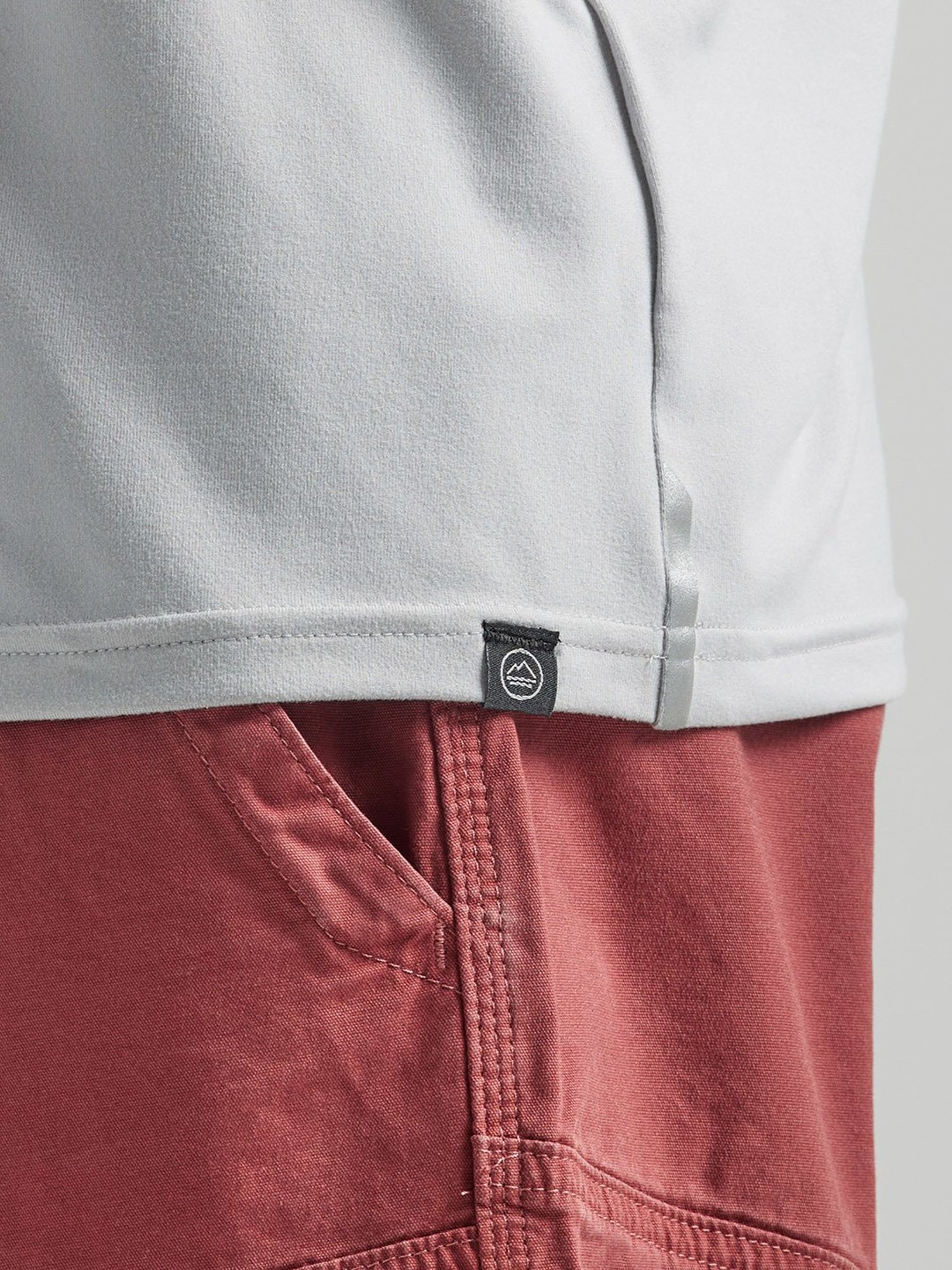 ATG By Wrangler Light Grey Regular Fit Crew T-Shirt