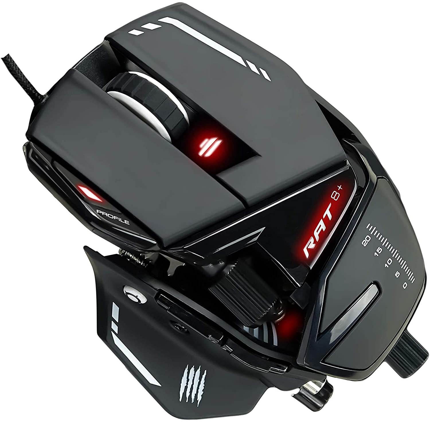 Mad Catz R.A.T. 8+ Gaming Mouse (USB/Black/16000dpi/11 Buttons) - MR05DCINBL000-0