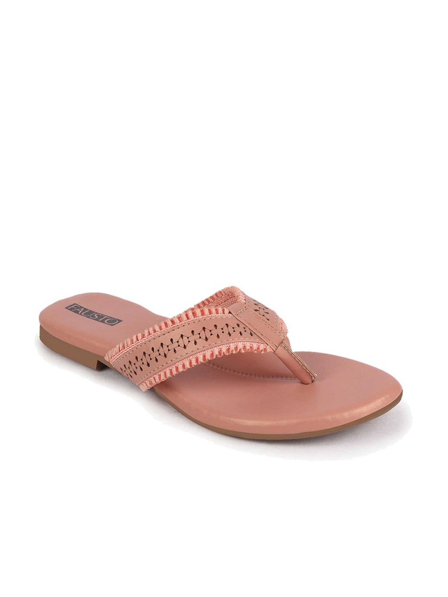Fausto Women's Pink Thong Sandals