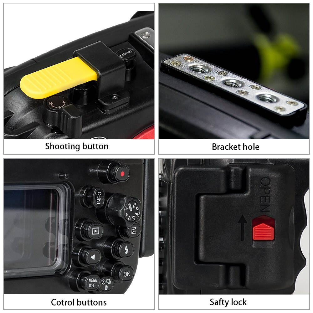 Photo Studio Volg Camera Waterproof Housing Diving Case Protective Underwater 60m/195ft Replacement for Olympus TG-5 Camera