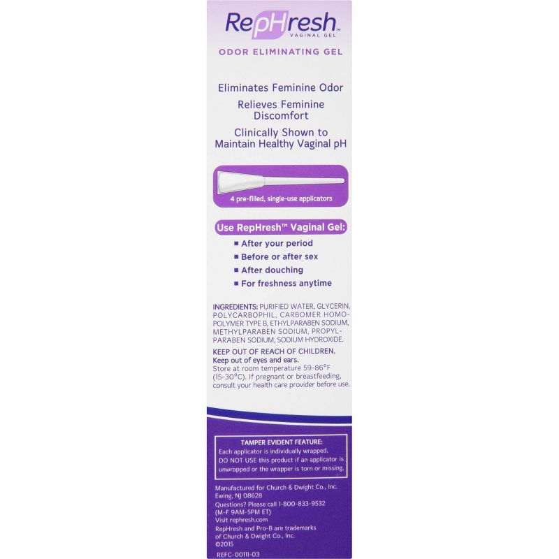 RepHresh Odor Eliminating pH Balancing Gel - 4ct