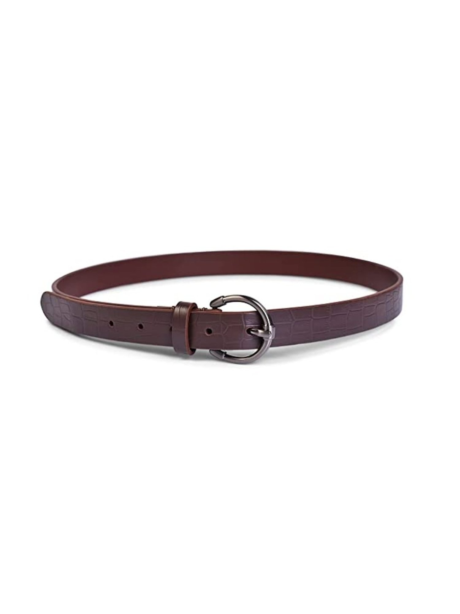 BELWABA Brown Animal Effect Casual Reversible Belt for Women
