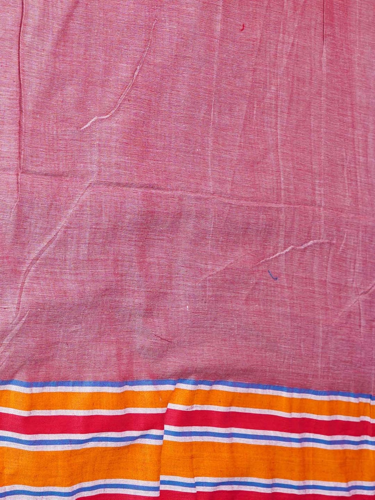 Unnati Silks Pink Cotton Woven Saree With Unstitched Blouse
