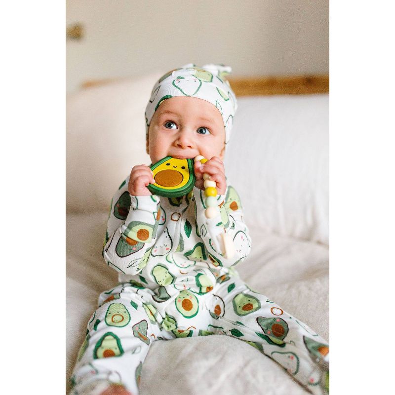 Loulou Lollipop Silicone Teether with Clip - Avocado