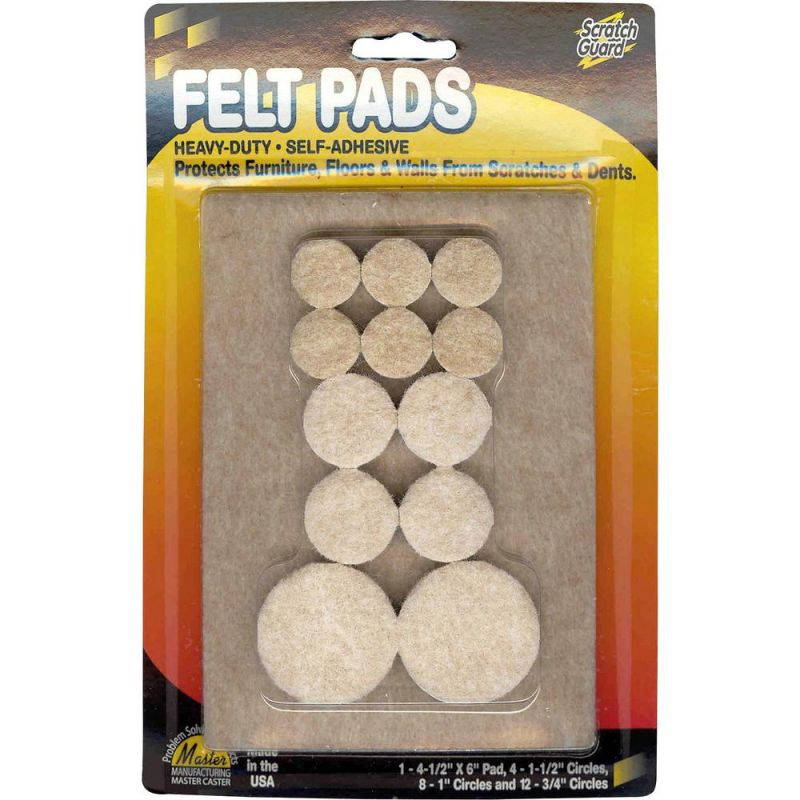 Master Scratch Guard 88499 Heavy Duty Combo Felt Pads 25 PD/PK