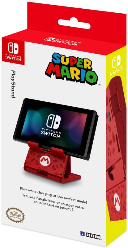 HORI Official Nintendo Switch Compact Playstand Console Stand - Mario Edition