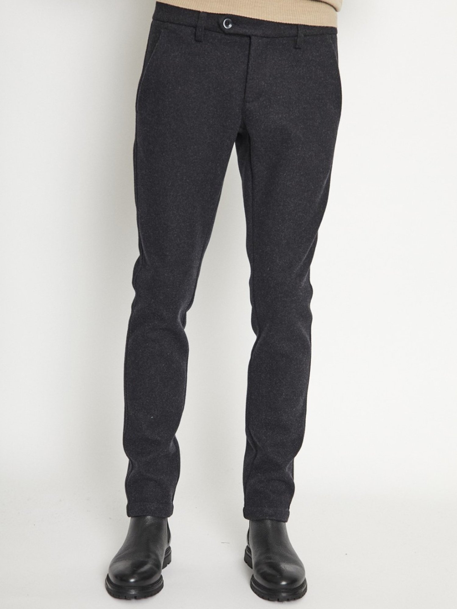 Bruun & Stengade Grey Slim Fit Trousers