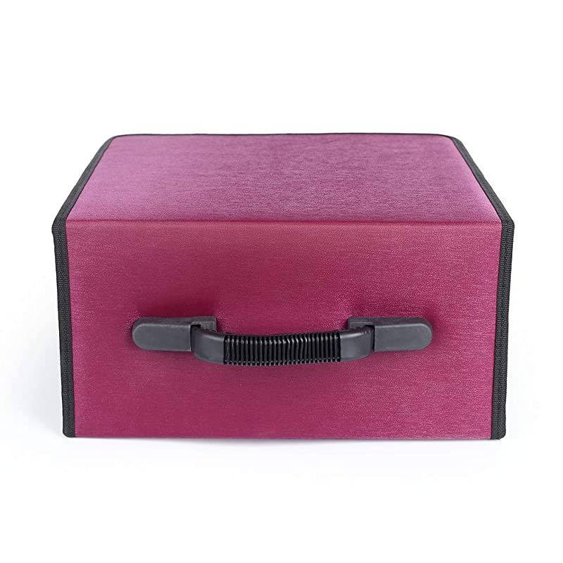 400 Capacity CD/DVD Case Wallet VCD Storage Holder Booklet Album Box Binder(Rose)