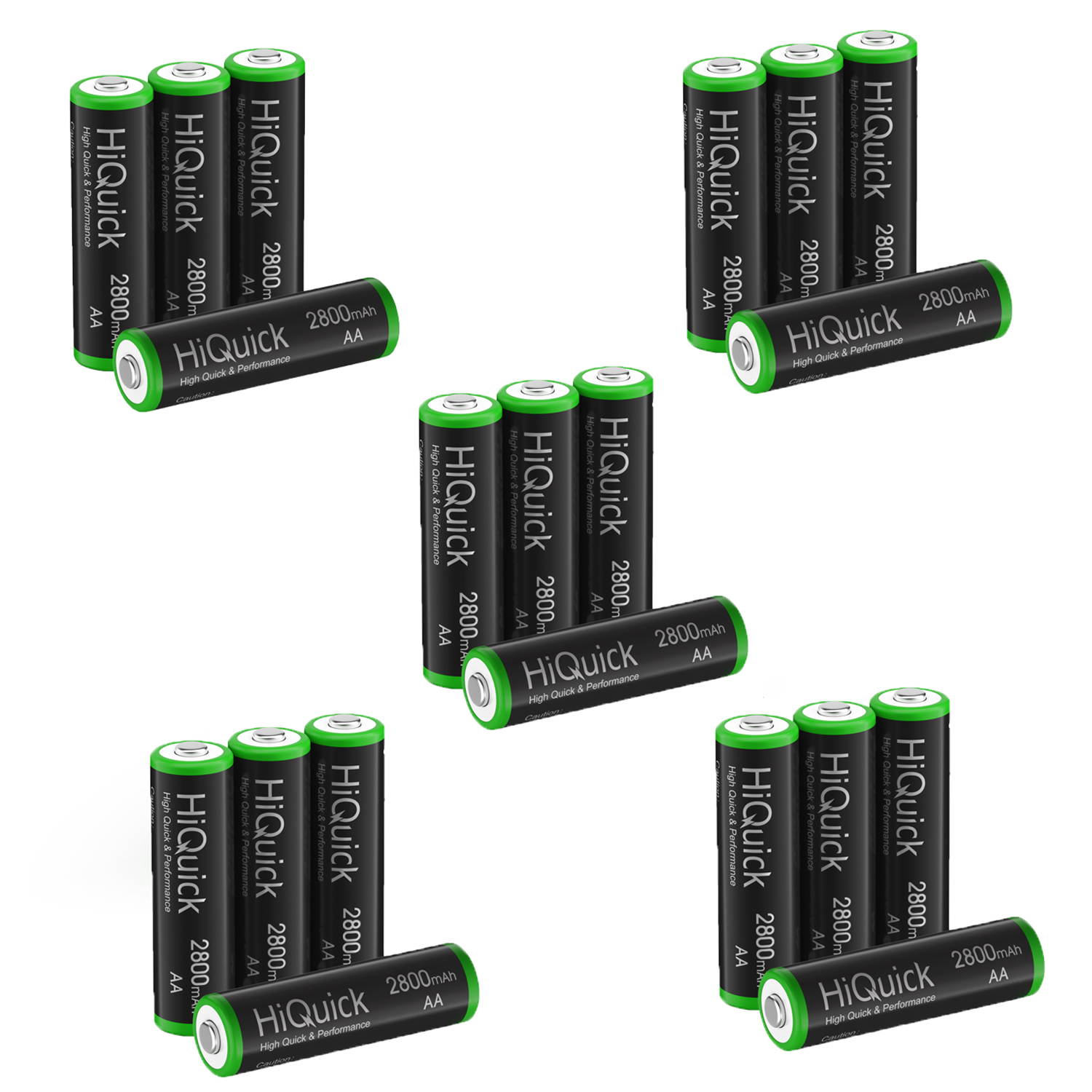 HiQuick 8Pcs 2800mAh AA Rechargeable Batteries High Capacity Performance, Per-Charged 1.2V AA Battery