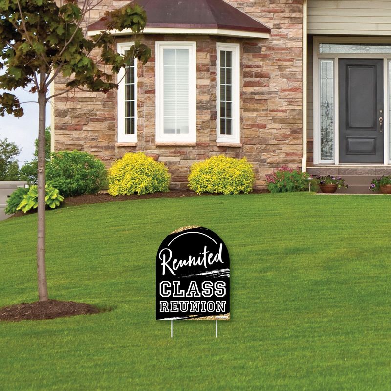 Big Dot of Happiness Reunited - Outdoor Lawn Sign - School Class Reunion Party Yard Sign - 1 Piece