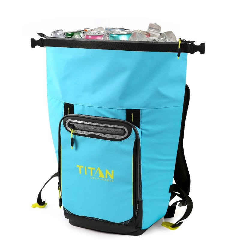 California Innovations Titan Deep Freeze 13qt Rolltop Backpack Cooler - Blue