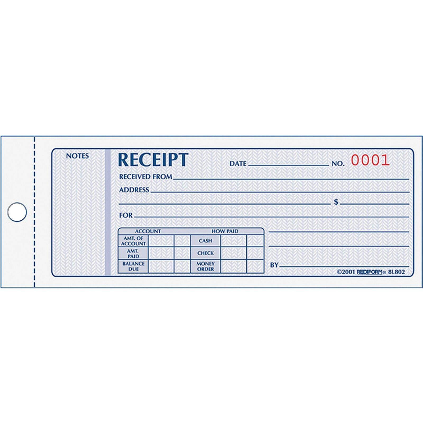 Rediform Monthly Carbonless Receipt Manifold Book - 150 Sheet[s] - 3 (8l802)