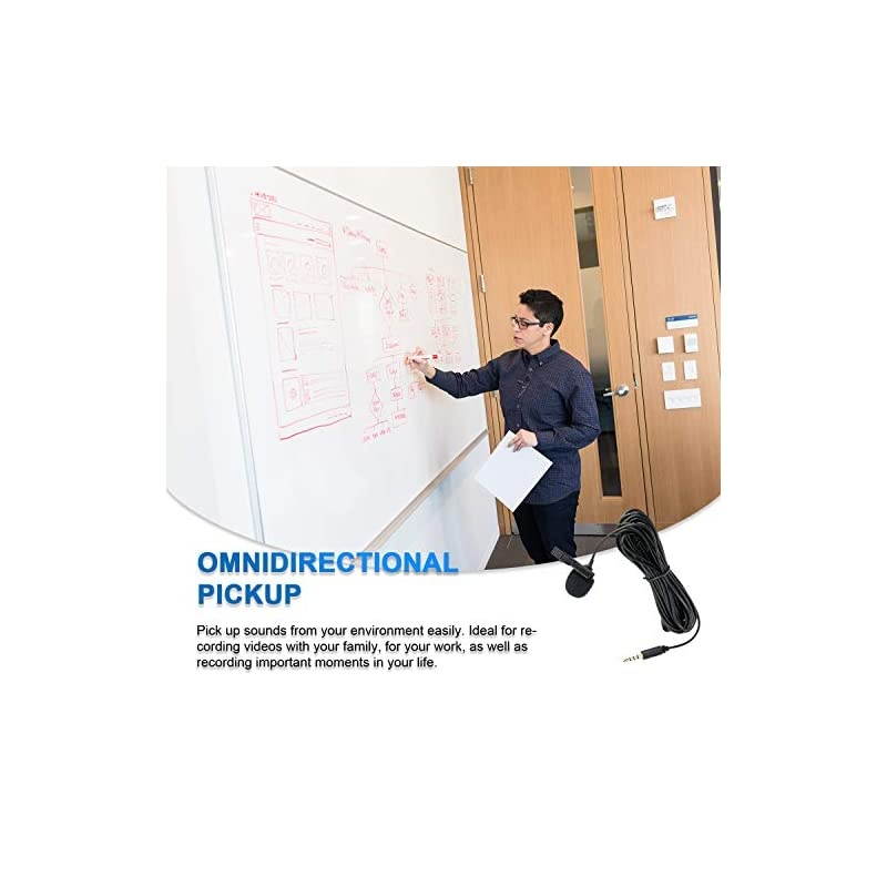 CM205 Ultimate Lavalier Microphone for Bloggers and Vloggers Lapel Mic Clip-on Omnidirectional Condenser Compatible with iPhone Ipad Samsung Android Windows Smartphones (189 inch