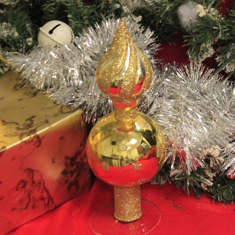 Tree Topper Finial 10.0" Golden Flame Tree Topper Finial Russian Kremlin Olympic  -  Tree Toppers